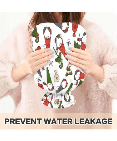 Christmas Elf Hot Water Bottle - Soft Fleece Cover 2L for Hot & Cold Compress - Perfect Holiday Gift - Buy Online on GoSupps.com