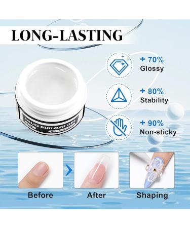  sularpek Sularpek 15 ml Solid Sculpture Builder Gel 3D Gel Nail Art UV Nail Construction Gels Non-Stick 3D Gels for Extension Deco - Buy Online on GoSupps.com
