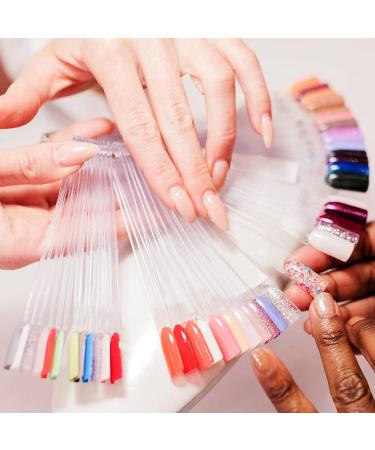 WYOMER 300 pcs Fan-shaped False Nail Swatch Sticks - Nail Polish Practice & Display - Nail Art Color Wheel for Home DIY - Nail Sample Tips - Buy Online on GoSupps.com