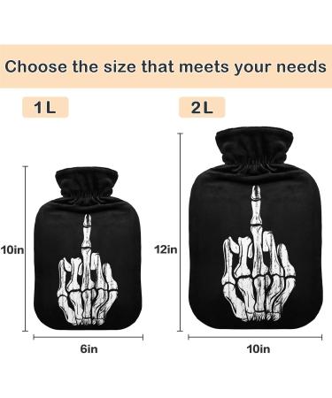 Naanle 2L Hot Water Bottle - Skull Design for Cramps & Pain Relief | Transparent Handheld Heat Therapy - Buy Online on GoSupps.com