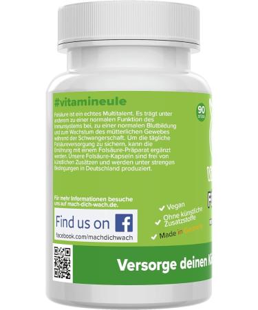 Buy 100% Natural Folic Acid Capsules - 400 g 5-MTHF for Pregnancy - Vegan High-Dose Vitamin B9 from Germany - No Additives - VitamineULE  - Buy Online on GoSupps.com