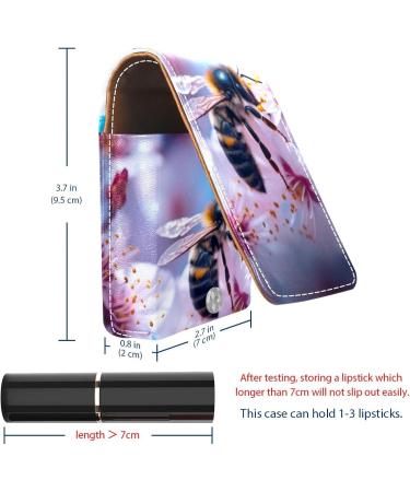 Travel Lipstick Organizer Case - Portable Makeup Bag with Mirror | Bee Flower T080s8nsya - Shop Internationally - Buy Online on GoSupps.com