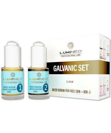 Lumineo Galvanic Face Serums (Set) | Face serum intensive hydration cream for ultrasonic devices facial massagers with ion