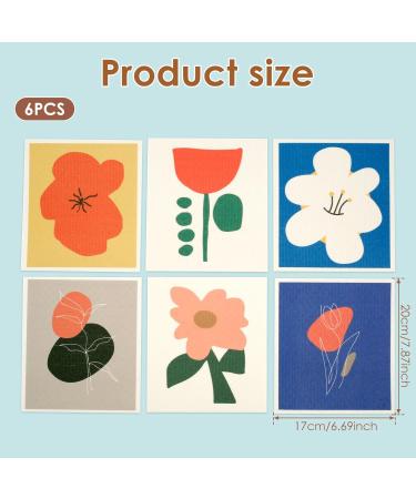 KHZSPP Reusable Swedish Dishcloths Swedish Dish Towels with Cute Pictures Absorbent Cellulose Sponge Cloths Light Swedish Sponge Cloths for Table(6PCS) - Buy Online on GoSupps.com
