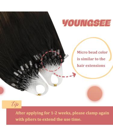Buy Youngsee Microring Extensions - Brown Real Hair 50g Remy Ombre 55cm - Premium Quality Microring Hair Extensions #2/2/6 - Buy Online on GoSupps.com