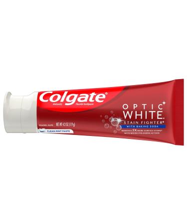 Buy Colgate Optic White Stainfighter Toothpaste with Baking Soda - 4.2 oz | Effective Stain Removal & Whitening | International Shipping Available - Buy Online on GoSupps.com