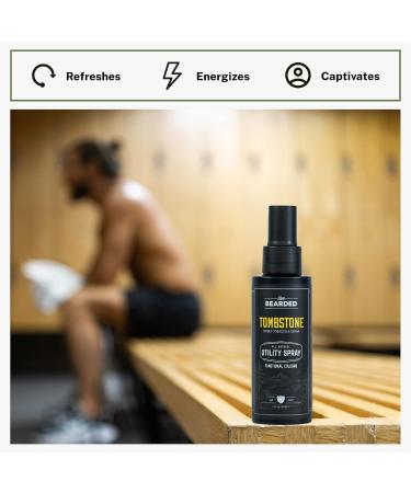 Live Bearded Utility Spray - All Purpose Cologne with Natural Fragrance - Made in the USA - 3.4 fl oz Bottle | Tombstone Scent - Sweet Tobacco Cedar Tombstone - Sweet Tobacco Cedar - Buy Online on GoSupps.com