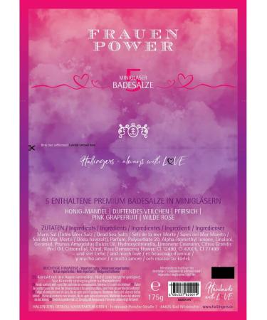 Hallingers Frauen-Power 5-Series Swimming Salt Set | Dead Sea Salts - Ideal Mother's Day & Father's Day Gifts | Perfect for New Home Celebrations - Buy Online on GoSupps.com