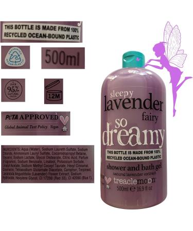 Treaclemoon Duo of Lavender Fairy (500 ml) and Rouge Love Story Shower Gels (500 ml) with Body Puff. - Buy Online on GoSupps.com
