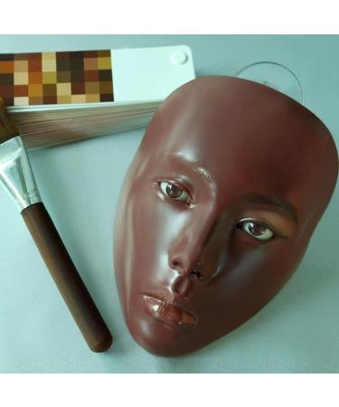 5D Makeup Practice Face Set - Silicone Detachable Eyes for Artists | Improve Skills & Easy to Clean - Black Skin - Buy Online on GoSupps.com