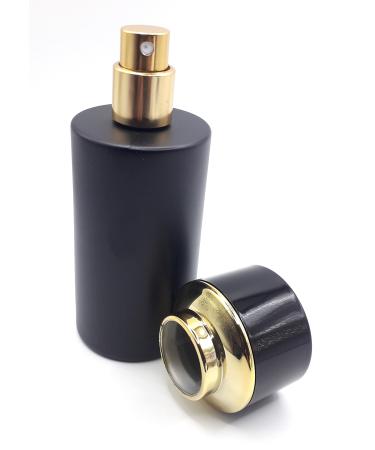 Z nitude Glassworks 50ml Empty Glass Perfume Bottle Matt Effect Le Luxe Black Golden
