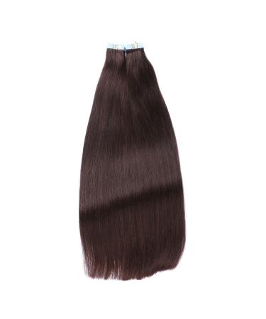 Buy #2 Dark Brown Tape In Hair Extensions - 40cm 100% Remy Real Hair - 10 Tresses (25g Each) | Tresse by Novon - Buy Online on GoSupps.com