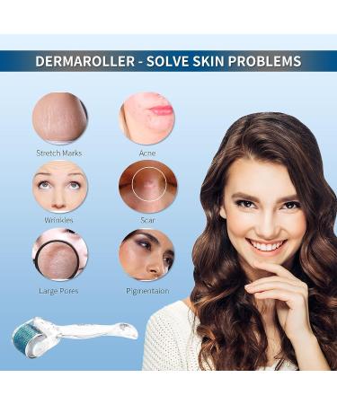 Professional Titanium Derma Roller for Hair, Beard Growth & Skin Care - 540 Microneedles - 1.5mm Length - Buy Online on GoSupps.com