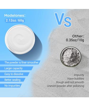Modelones Acrylic Powder 2.12oz - Professional Clear Acrylic Nail Powder for Nail Extension, French Nail Art, 3D Flowers, and Nail Carving - Beginner-Friendly, Long-Lasting Formula - No Nail Lamp Needed - Buy Online on GoSupps.com