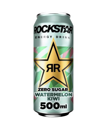 Buy Rockstar Energy Drink Watermelon Kiwi Zero Sugar - Caffeinated Refreshing Energy Boost (12 x 500ml) - International Shipping Available - Buy Online on GoSupps.com