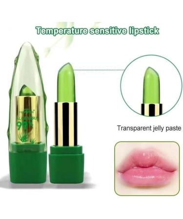Lip Balm Organic Aloe Vera Lipstick Lips Moisturizer Long Lasting Nutritious Soothing Lip Balm Magic Temperature Colour Changing Lip Gloss Lipstick Lip Care (Pink 2) Pink 2 - Buy Online on GoSupps.com