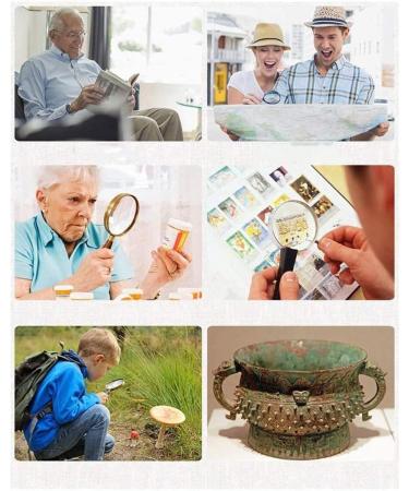 Professional ES Vision aids HD Handheld Aluminum Alloy 20 Times Old Man Reading High-Definition High-Power 100 Students Children Hand-held Stationery Office Full of Stars - Buy Online on GoSupps.com