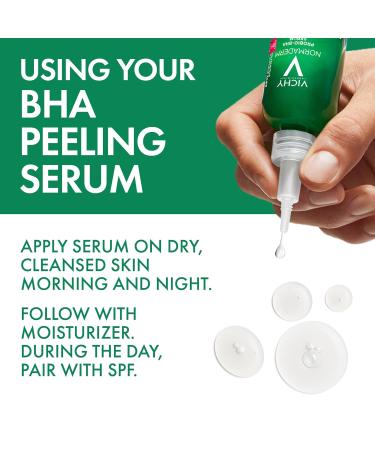 Vichy Normaderm BHA Peeling Serum with Salicylic Acid & Glycolic Acid. Helps target acne-related concerns such as pimples pore size inflammation and skin texture. Genderless Suitable for Sensitive Skin 30ML - Buy Online on GoSupps.com