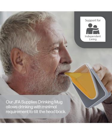JFA Supplies 1 Handle 165ml Grey Adult Drinking Mug - Non Spill Cup - Buy Online on GoSupps.com