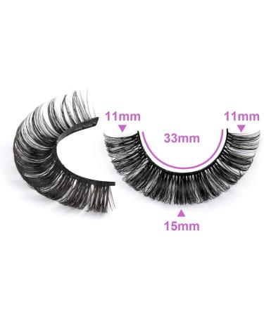 JIMIRE Russian Strip Volume Eyelashes DD Curl Fluffy False Eyelashes Look Like Lash Extensions Natural Lashes 16 Pairs Pack Russian Strip 16 Pairs -1 - Buy Online on GoSupps.com