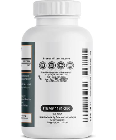 Bronson Selenium 200 mcg - Immune & Antioxidant Support - 250 Vegetarian Tablets - Buy Online on GoSupps.com
