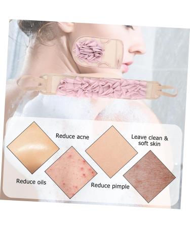 DOITOOL 4 Pcs Exfoliating Bath Towels Set - Shower Scrubber & Loofah Gloves for Body Care - Pink 80x9.5CM - Buy Online on GoSupps.com