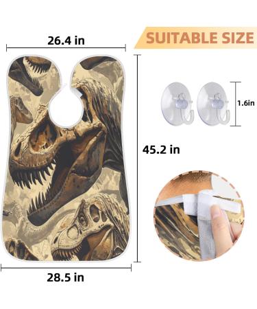 Beard Bib Apron - Dinosaur Skeleton Beard Hair Catcher for Men | Perfect Father s Day & Christmas Gift for Dad & Husband - Buy Online on GoSupps.com