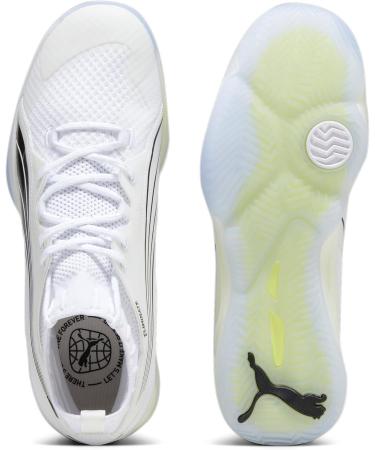 PUMA Men's Eliminate Nitro SQD Handball Shoes - 42 EU White Black Concrete Gray | International Shipping Available - Buy Online on GoSupps.com