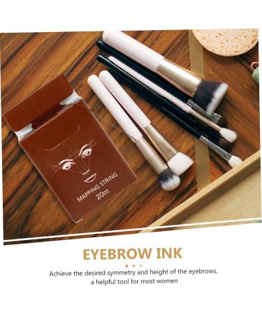Hemoton Microblading Eyebrow Ink 1 Box String Ruler Ink Brow Mapping Supplies Eyebrow Drawing Aids Draw a Line Tool Brow Liner 6.10X4.60X1.80CM Light Brown - Buy Online on GoSupps.com