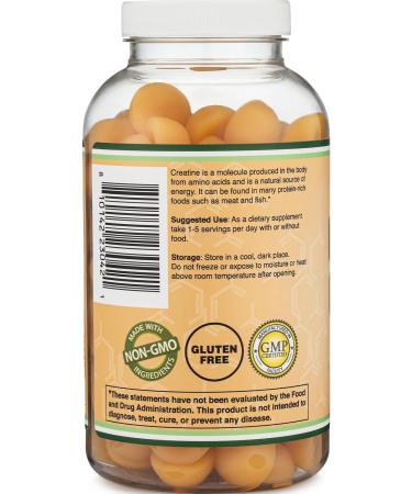 Creatine Monohydrate Capsules - 1,000mg 120 Count - No Fillers Vegan Safe Non-GMO Gluten Free by Double Wood - Buy Online on GoSupps.com