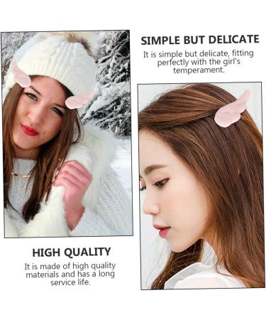 6 Pairs Angel Wings Hairpin Cartoon Hair Clips Pink Wing Hairpin Kawaii Accessories Hair Accessory for Women Lovely Hair Accessories Fabric Miss Birthday Present Make up - Buy Online on GoSupps.com
