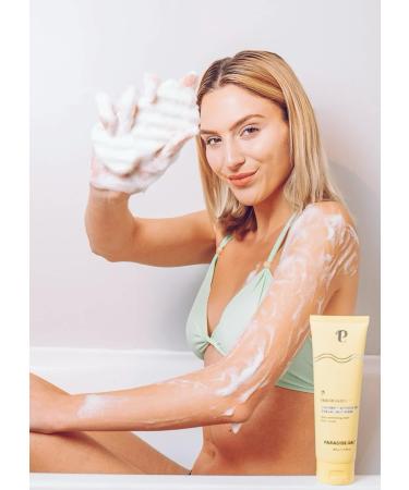 ParadiseGal Exfoliating Body Scrub Kit - Coconut Glycolic Acid Jelly Scrub (6.3oz) with Konjac Sponge & Bag | Gentle Face & Body Exfoliator with Caffeine & Vitamin E | Best for Rough Skin KP Cellulite - Buy Online on GoSupps.com