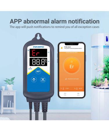 Inkbird ITC-306A-WiFi Aquarium Temperature Controller for Marine Tank - Dual Heating Socket Thermostat for Fish, Shrimp, Tortoise - No Timer - Buy Online on GoSupps.com