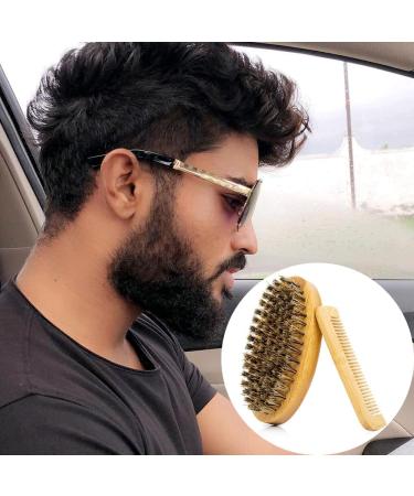 Premium Wild Boar Bristle Beard Brush for Men | Perfect for Grooming and Styling - Buy Online on GoSupps.com