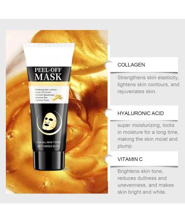 Collagen Peel Off Face Masks Purifying Deep Cleansing Collagen Face Mask Golden Face Masks Skincare Peel Off Blackhead Remover Reduces Fine Lines & Wrinkles Skin Care Face Lifting Firming Mask - Buy Online on GoSupps.com