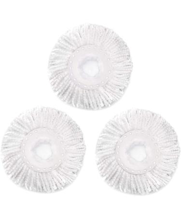 3 Pack Spin Mop Replacement Head for Hurrica, Libma, Mopnad, Mr Clen and Other 360 Spin Mop Systems, Microfiber Spin Mop Refills