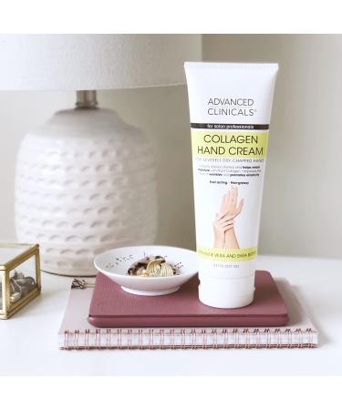 Advanced Clinicals Collagen Hand Cream 8 fl oz - Anti-Aging Moisturizer for Soft Hands - Buy Online on GoSupps.com