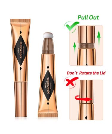 Ontur Beauty Rod Highlighter Liquid Rouge - Long-Lasting Contour Blush & Highlighter Set (3 Pieces) with Pillow Applicator - 15g - Buy Online on GoSupps.com