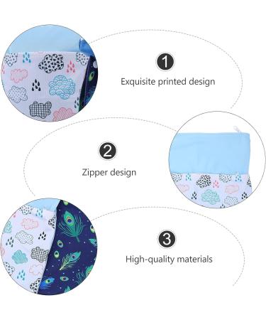 Healeved Women's Zipper Wallet with Nursing Pad and Sanitary Napkin Pouch - Travel Tampons and Baby Diaper Bag - Assorted Colors - Pack of 2 - Buy Online on GoSupps.com