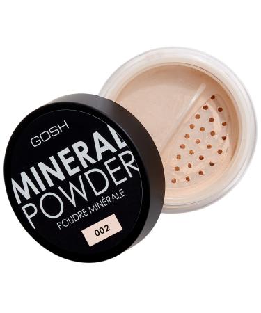 GOSH Mineral Powder Vegan Loose Fixation Powder with Minerals for All Skin Types Matte & Long-Lasting for a Flawless Complexion No Mask Effect Medium to High Coverage 002 Ivory 002 Ivory 8.00 g (Pack of 1)
