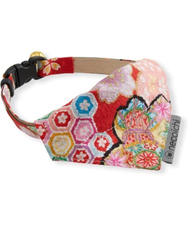 Necoichi Bandana Cat Collar with AirTag Pocket Tracker - Blossoms Red - Buy Online on GoSupps.com