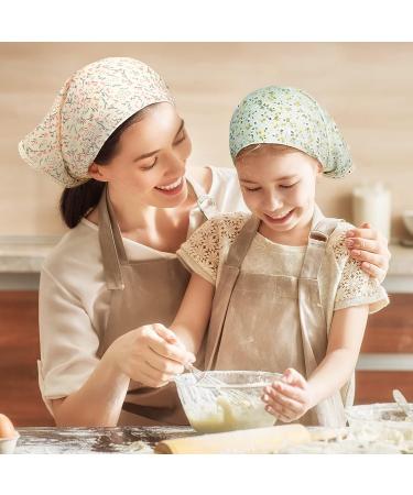 Dingion 6 Pcs Floral Hair Bandanas - Women's Chiffon Triangle Head Scarves with Ties - Buy Online on GoSupps.com