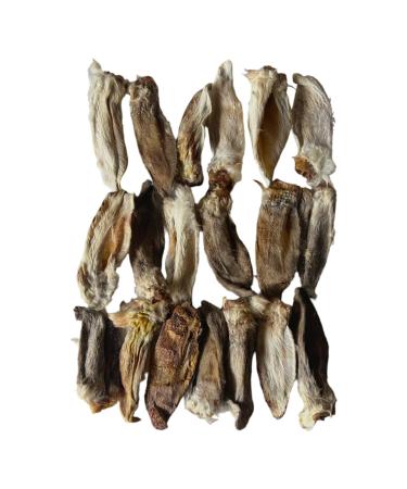 Air Dried Whole Rabbit Ears for Dogs - 300g High Value Single Ingredient Dehydrated Dog Treats - 100% Natural Dog Treats Bigger Size Rabbit Ears with Fur No Preservatives Added