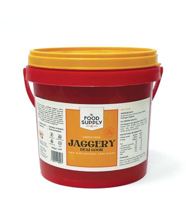 Jaggery Goor (Cane Sugar) 1950g - Natural Sweetner Sugar Alternative - Great Natural Replacement for White Sugar - Unrefiened - Buy Online on GoSupps.com