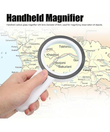 Portable Handheld Magnifier Glass Magnifier 8cm 30X Handheld Optical Magnifier High Power with 12 LED Lights Magnifiers Full of Stars - Buy Online on GoSupps.com