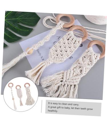 Buy Abaodam 6-Piece Cotton Rope Bite Rings - Toothed Toy & Grinding Rods for Infants | Eco-Friendly Beech Toothstick for Weaving | International Shipping Available - Buy Online on GoSupps.com