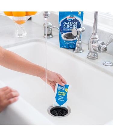Glisten Garbage Disposer Cleaner: Odor Eliminator with Foaming Action - Lemon Scent, 4 Uses - Buy Online on GoSupps.com
