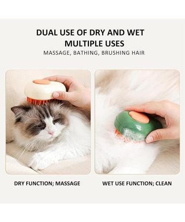 Jastown 3-In-1 Cat Steam Brush - Grooming and Massage Comb for Cats - Eliminate Flying Hair with Steamy Pet Brush - White - Buy Online on GoSupps.com
