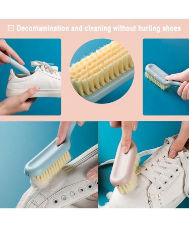 Shoe Washing Brush 2PCS Long Handle Shoe Brush Plastic Shoe Brush Multi-Function Cleaning Brush for Cleaning Shoes for Boots Shoes Clothes Yellow+Blue - Buy Online on GoSupps.com