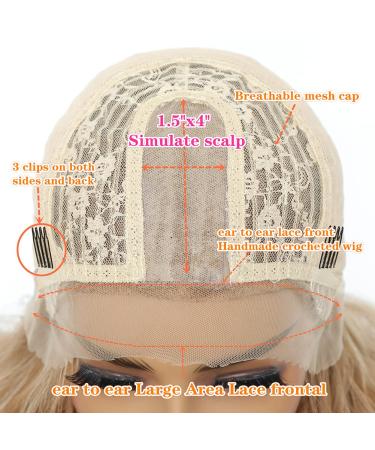 Sangrui Long Curly Blonde Lace Front Wig - 75 cm Natural Wavy Cosplay Hair for Women - Buy Online on GoSupps.com